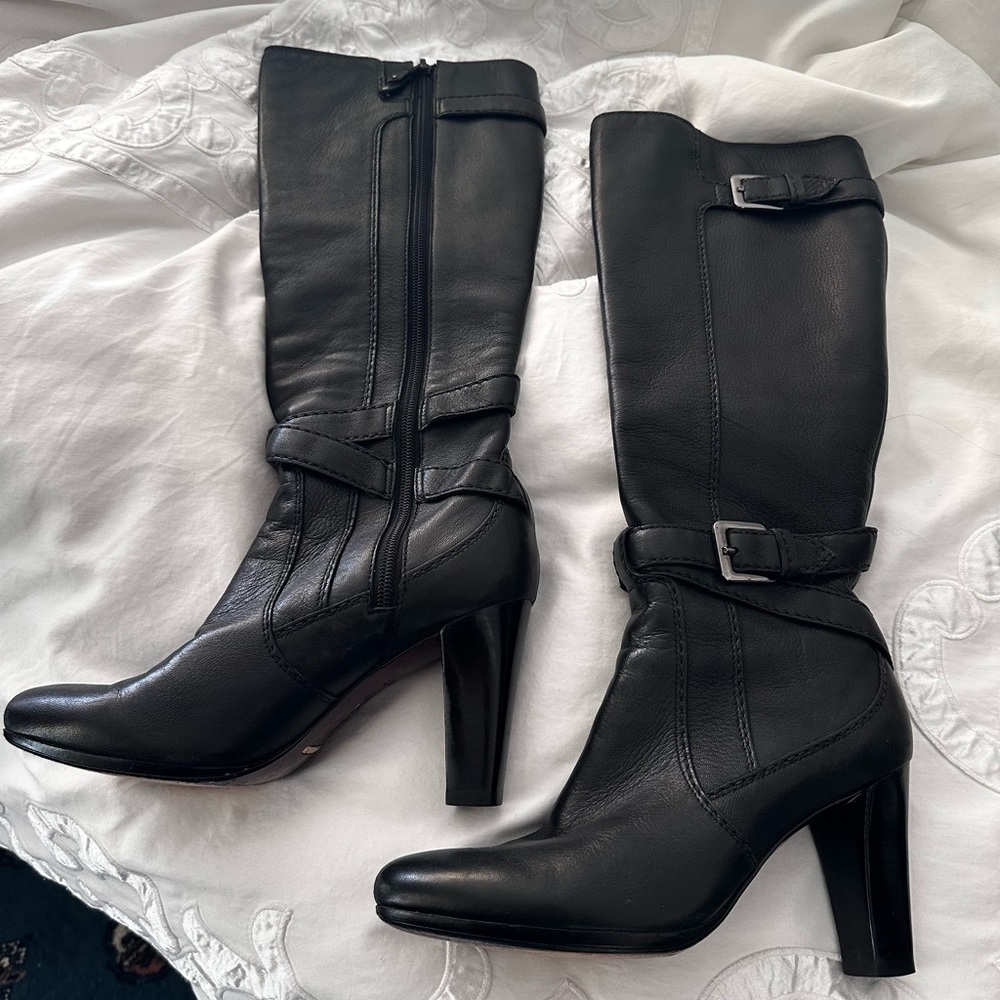 Cole Hahn Nike Air Black Leather Boots
